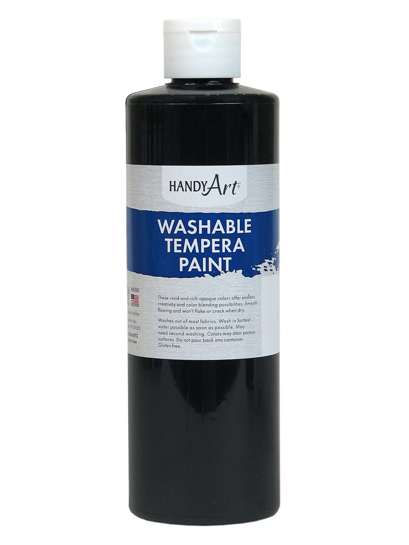 Handy Art Washable Paint 16 ounce  Black